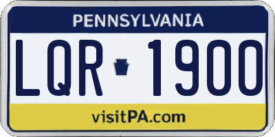 PA license plate LQR1900