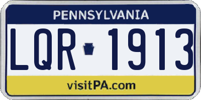 PA license plate LQR1913