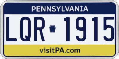 PA license plate LQR1915
