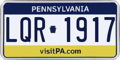 PA license plate LQR1917