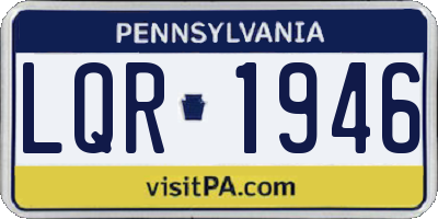 PA license plate LQR1946