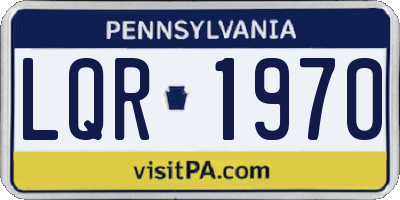 PA license plate LQR1970