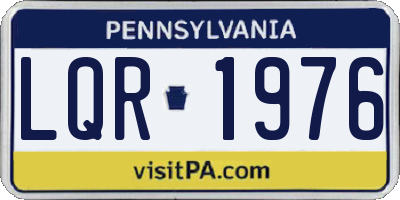 PA license plate LQR1976