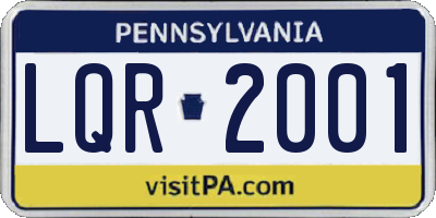 PA license plate LQR2001