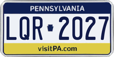 PA license plate LQR2027