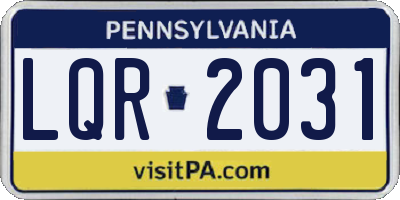 PA license plate LQR2031