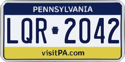 PA license plate LQR2042