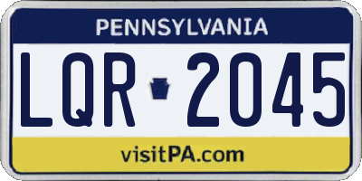 PA license plate LQR2045