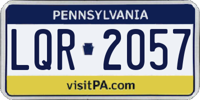 PA license plate LQR2057