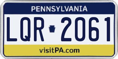 PA license plate LQR2061