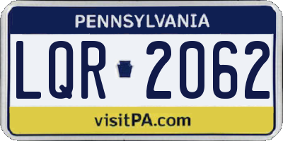 PA license plate LQR2062