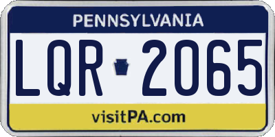 PA license plate LQR2065