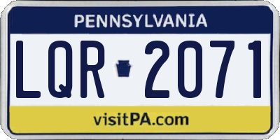 PA license plate LQR2071