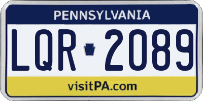 PA license plate LQR2089