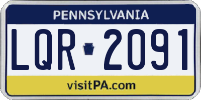 PA license plate LQR2091