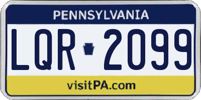 PA license plate LQR2099