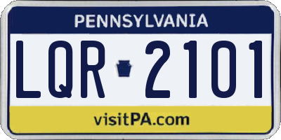 PA license plate LQR2101