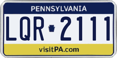PA license plate LQR2111