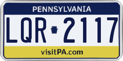 PA license plate LQR2117