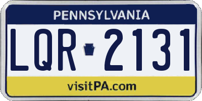 PA license plate LQR2131