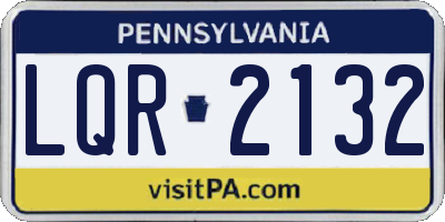 PA license plate LQR2132