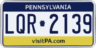 PA license plate LQR2139