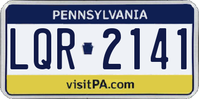 PA license plate LQR2141