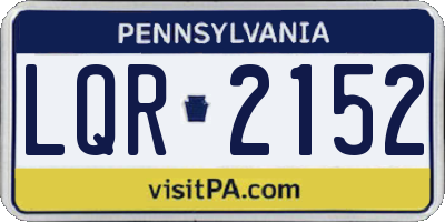 PA license plate LQR2152