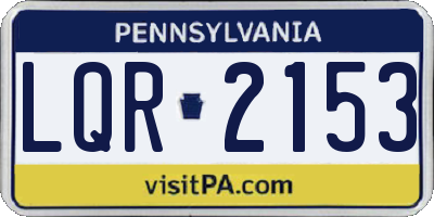 PA license plate LQR2153