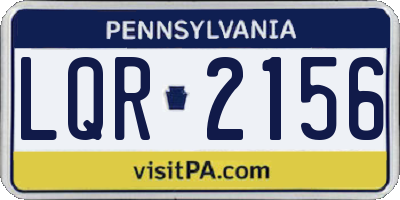 PA license plate LQR2156