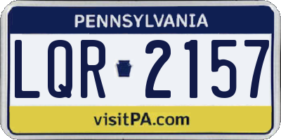 PA license plate LQR2157