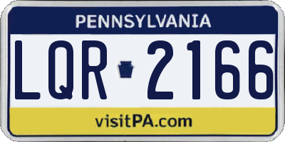 PA license plate LQR2166