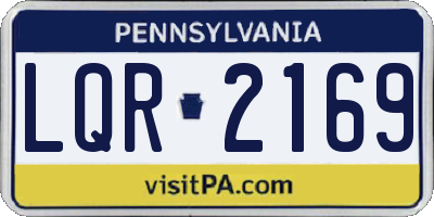 PA license plate LQR2169