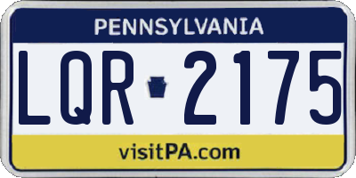 PA license plate LQR2175