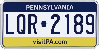 PA license plate LQR2189