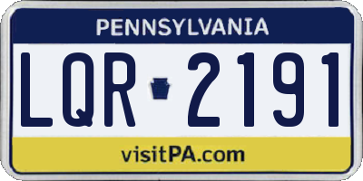 PA license plate LQR2191