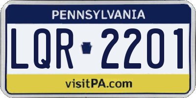 PA license plate LQR2201