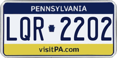 PA license plate LQR2202