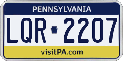 PA license plate LQR2207