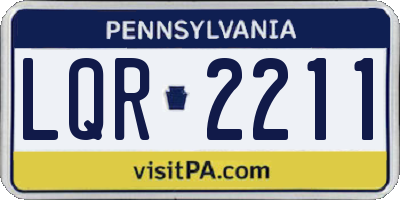 PA license plate LQR2211
