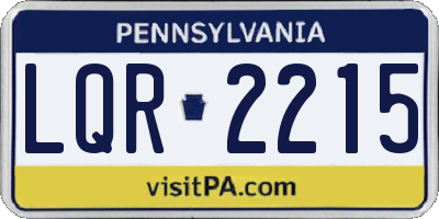 PA license plate LQR2215