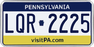 PA license plate LQR2225
