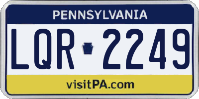 PA license plate LQR2249