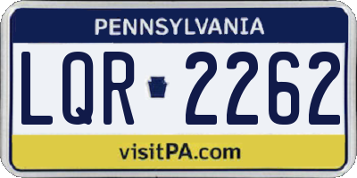 PA license plate LQR2262
