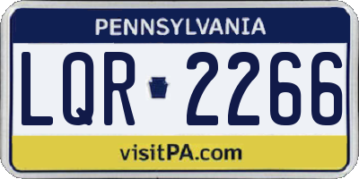 PA license plate LQR2266