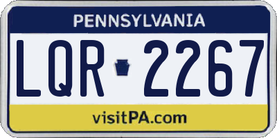 PA license plate LQR2267