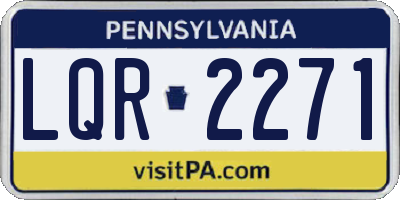 PA license plate LQR2271