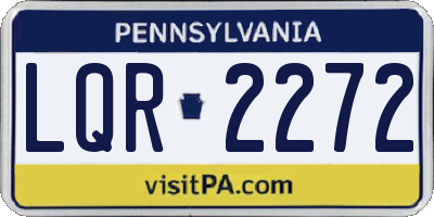 PA license plate LQR2272