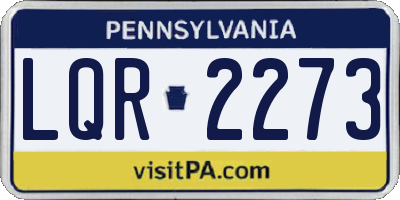 PA license plate LQR2273