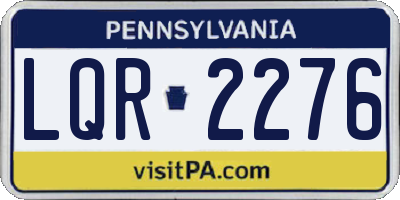 PA license plate LQR2276